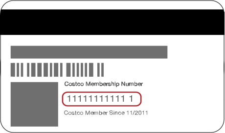 the back of a Costco Visa Card by Citi highlighting the member number